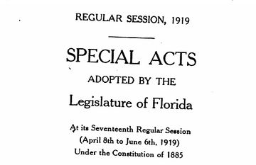 Florida Legislature Acts 1919
