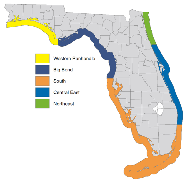 FWC Spotted Seatrout Zones