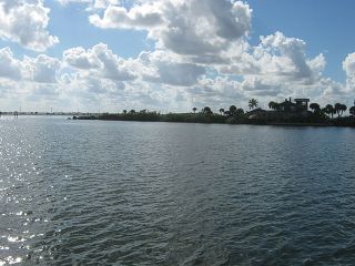 The southern end of Banana River lagoon is at Dragons point in Merritt island.