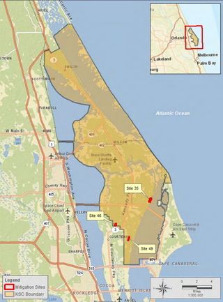 Kennedy Space Center Wetland Mitigation Bank Site Map