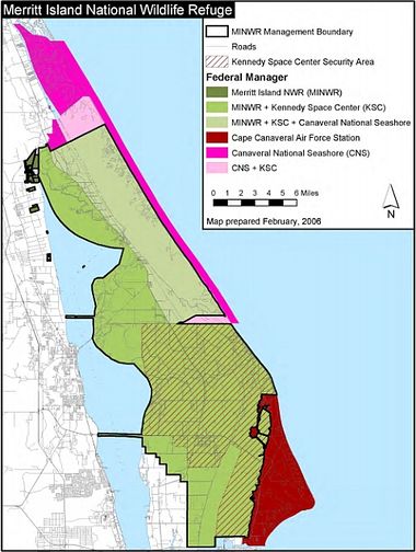 Merritt Island National Wildlife Refuge Management Map