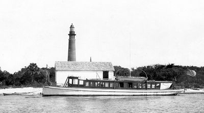 "Water Lilly" boat at Ponce Lighthouse Wharf 1925